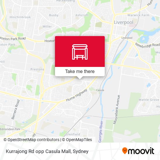 Kurrajong Rd opp Casula Mall map