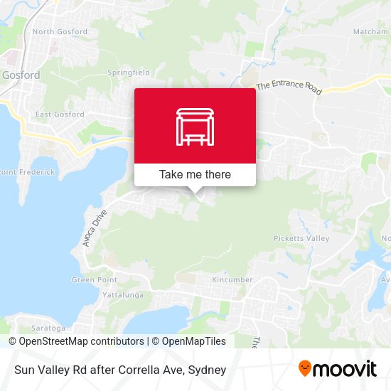 Sun Valley Rd after Corrella Ave map