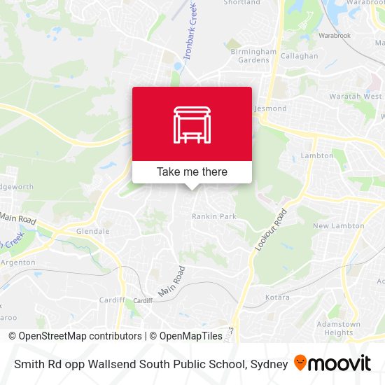 Smith Rd opp Wallsend South Public School map