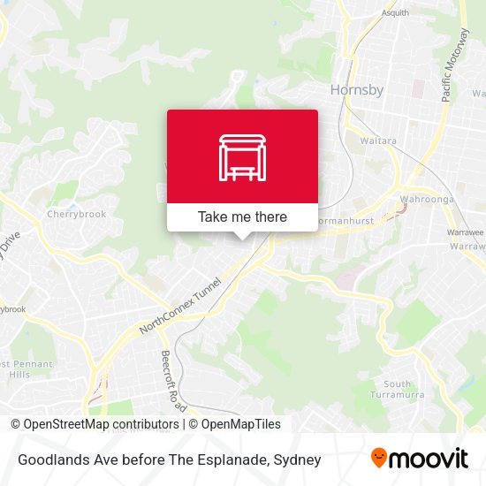 Goodlands Ave before The Esplanade map