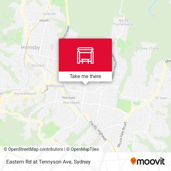 Eastern Rd at Tennyson Ave map
