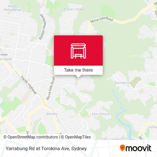 Yarrabung Rd at Torokina Ave map