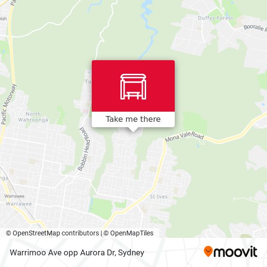 Warrimoo Ave opp Aurora Dr map