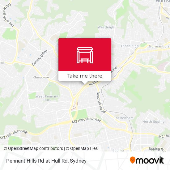 Mapa Pennant Hills Rd at Hull Rd