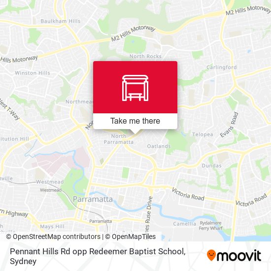 Pennant Hills Rd opp Redeemer Baptist School map
