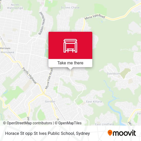 Horace St opp St Ives Public School map