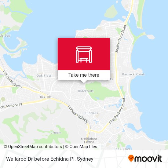 Wallaroo Dr before Echidna Pl map