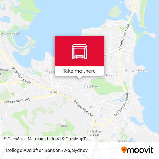 College Ave after Benson Ave map