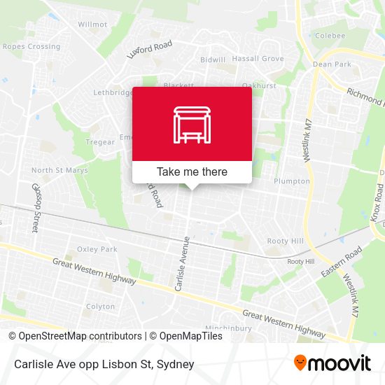 Carlisle Ave opp Lisbon St map