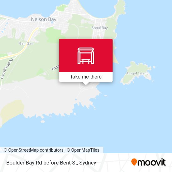 Boulder Bay Rd before Bent St map