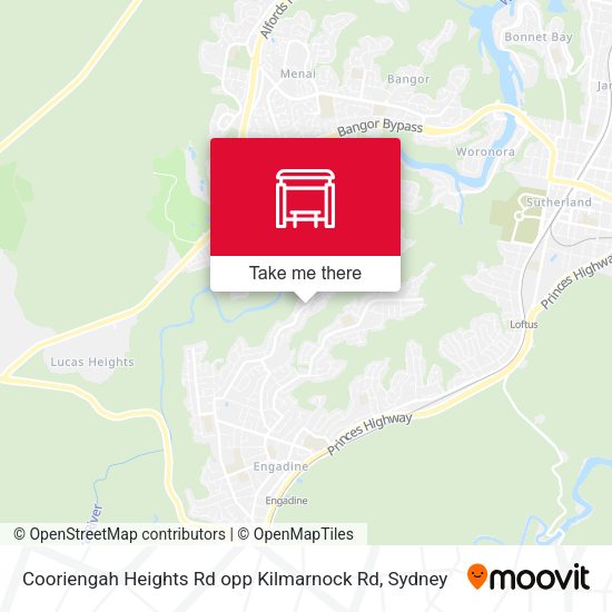 Cooriengah Heights Rd opp Kilmarnock Rd map