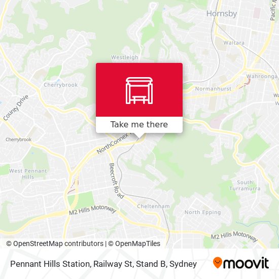 Mapa Pennant Hills Station, Railway St, Stand B