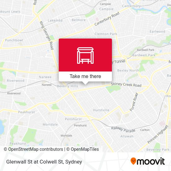 Glenwall St at Colwell St map