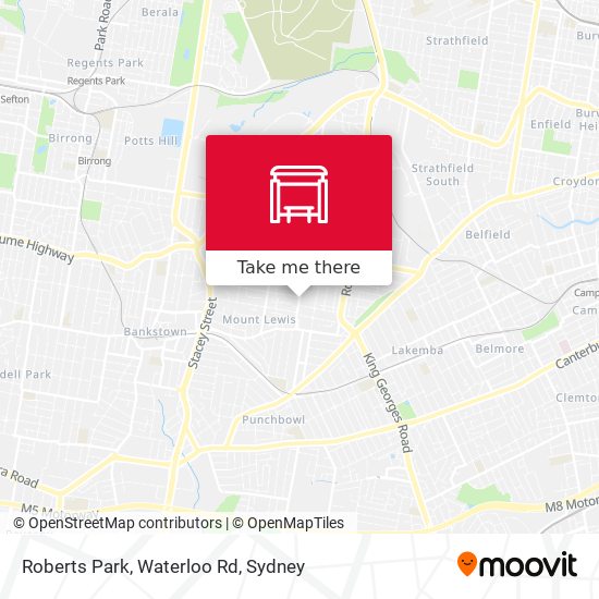 Roberts Park, Waterloo Rd map