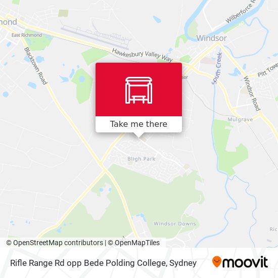 Rifle Range Rd opp Bede Polding College map