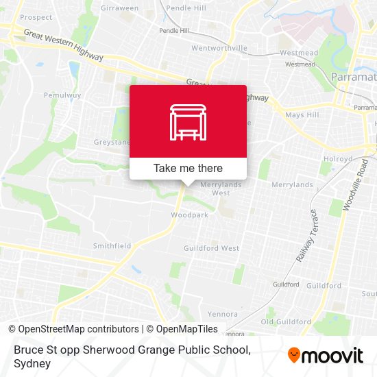 Bruce St opp Sherwood Grange Public School map