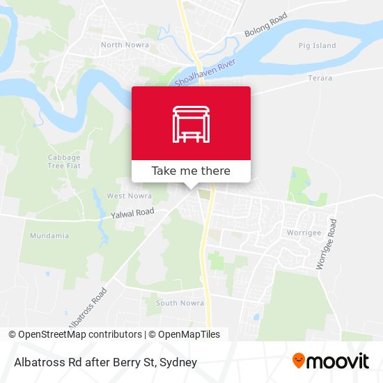 Albatross Rd after Berry St map