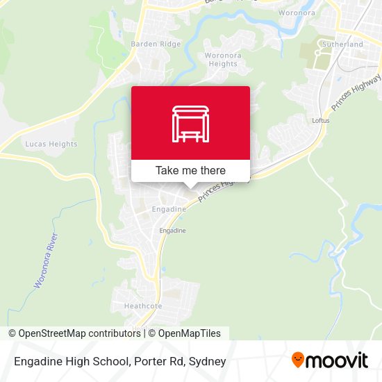 Engadine High School, Porter Rd map