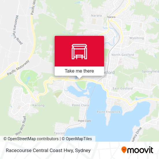 Racecourse Central Coast Hwy map