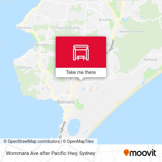 Wommara Ave after Pacific Hwy map