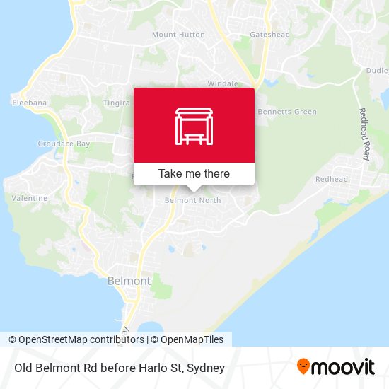 Old Belmont Rd before Harlo St map