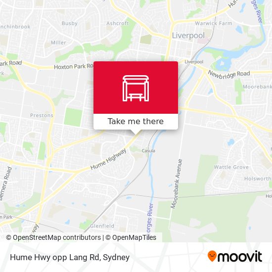 Hume Hwy opp Lang Rd map