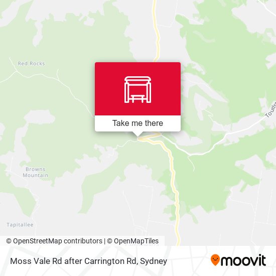 Moss Vale Rd after Carrington Rd map