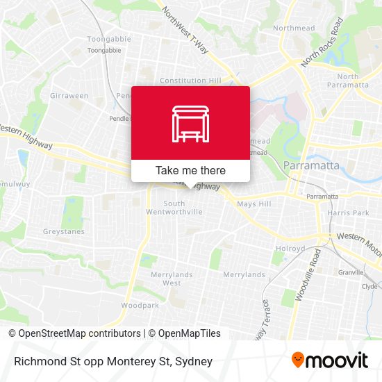 Richmond St opp Monterey St map