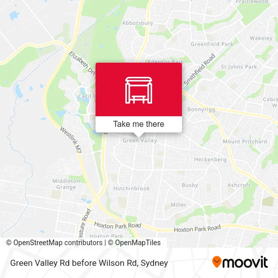 Green Valley Rd before Wilson Rd map