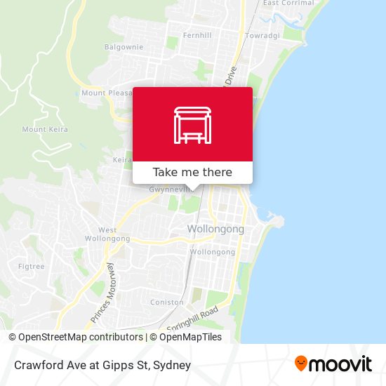 Crawford Ave at Gipps St map