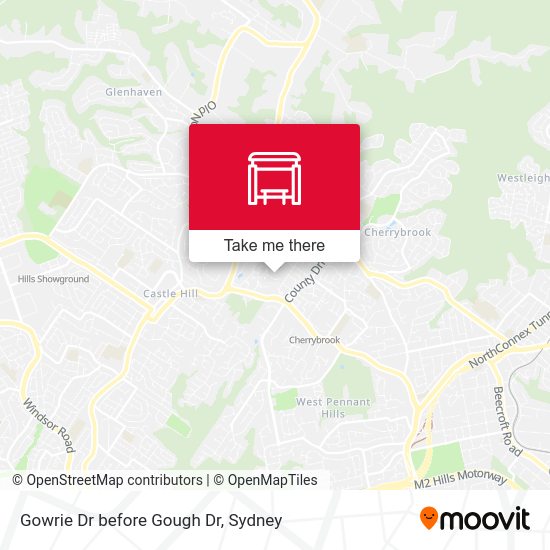 Gowrie Dr before Gough Dr map