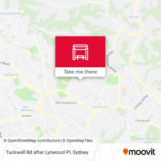 Tuckwell Rd after Lynwood Pl map