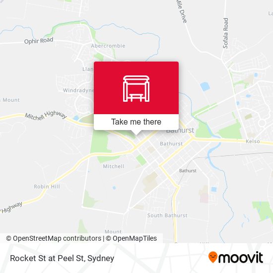 Rocket St at Peel St map