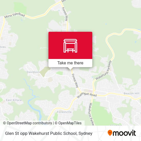 Glen St opp Wakehurst Public School map