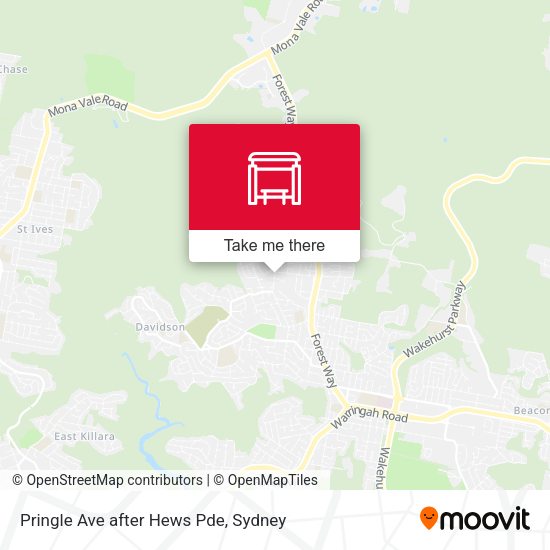 Pringle Ave after Hews Pde map