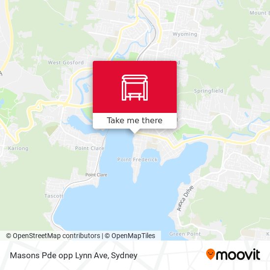 Masons Pde opp Lynn Ave map