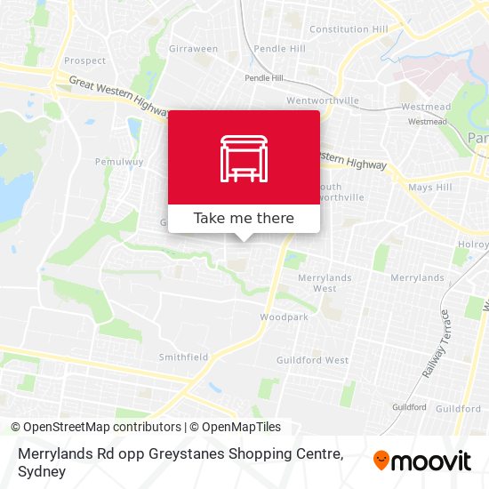Merrylands Rd opp Greystanes Shopping Centre map