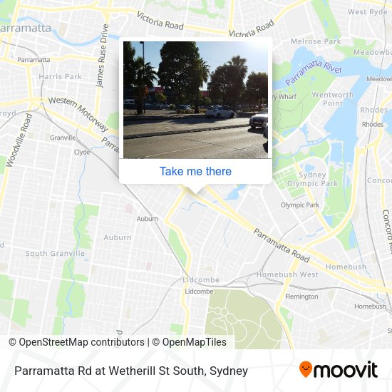 Parramatta Rd at Wetherill St South map