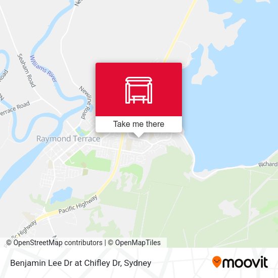 Benjamin Lee Dr at Chifley Dr map