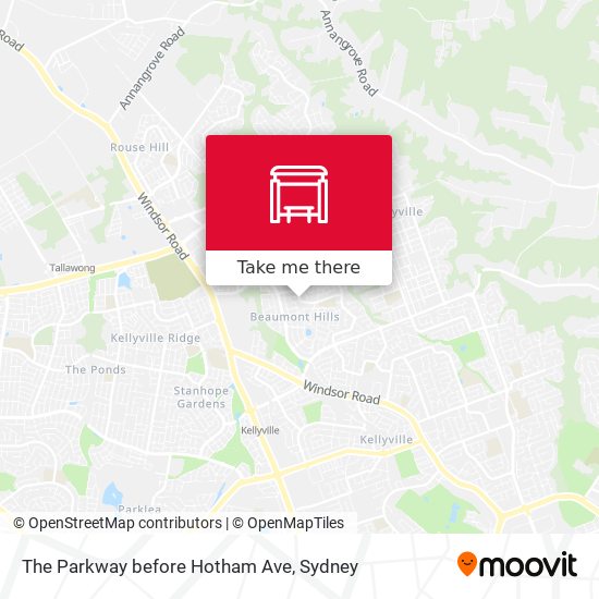 The Parkway before Hotham Ave map
