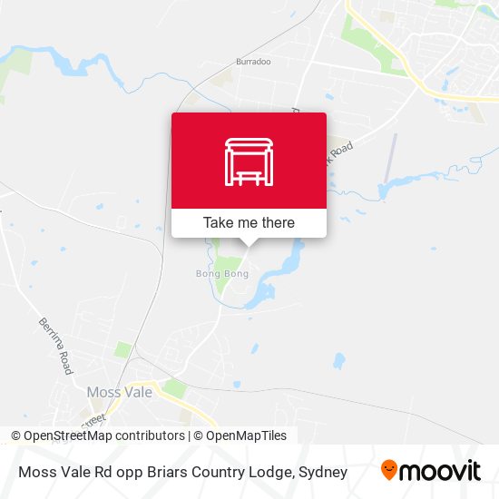 Moss Vale Rd opp Briars Country Lodge map