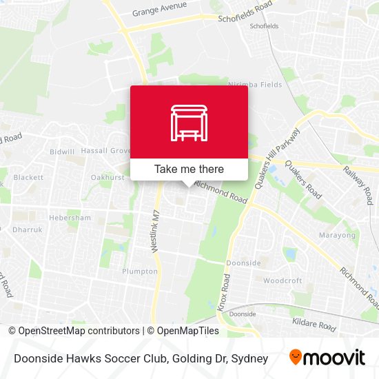 Doonside Hawks Soccer Club, Golding Dr map