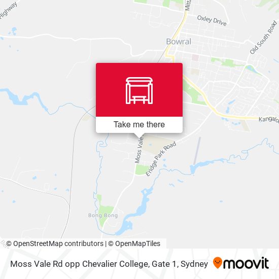 Moss Vale Rd opp Chevalier College, Gate 1 map