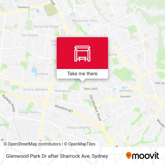 Glenwood Park Dr after Sharrock Ave map