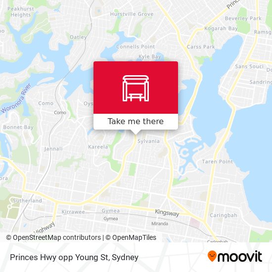 Princes Hwy opp Young St map