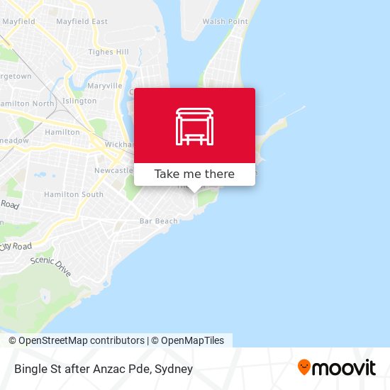 Bingle St after Anzac Pde map