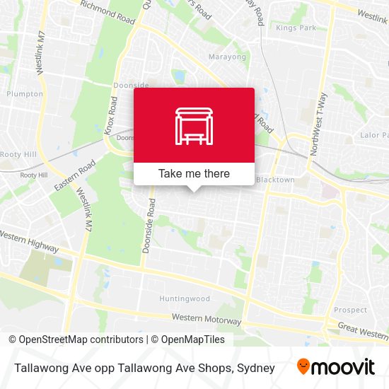 Tallawong Ave opp Tallawong Ave Shops map