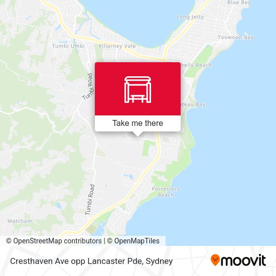 Cresthaven Ave opp Lancaster Pde map