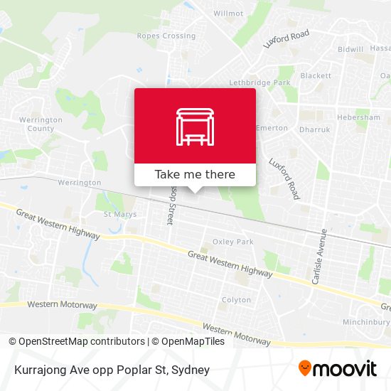 Kurrajong Ave opp Poplar St map