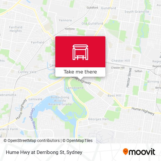 Hume Hwy at Derribong St map